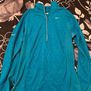 Blue Nike dry fit zip up